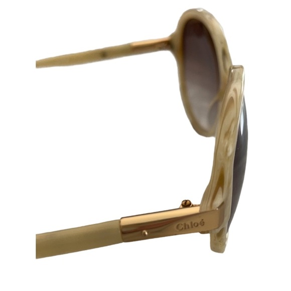 Chloe Ivory & Gold Sunglasses - Picture 3 of 13